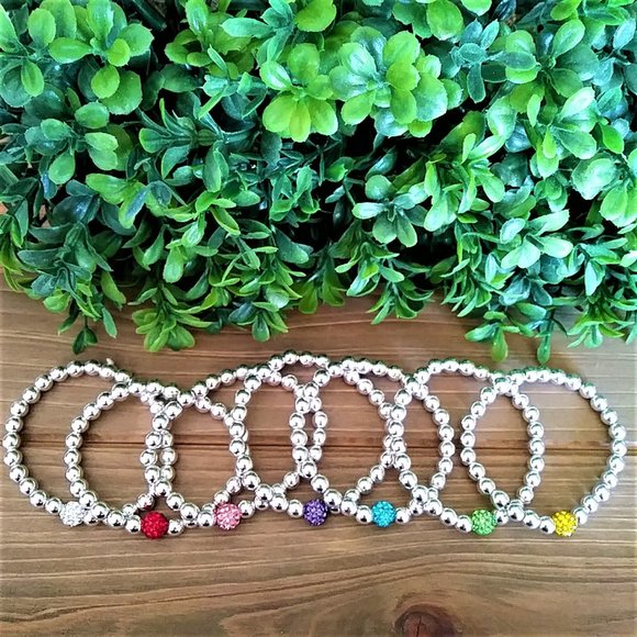 Sherry Moss Jewelry - New Silver Hematite and Crystal Bracelet